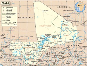 Carte du Mali. Crédit: Section cartographique de L'ONU