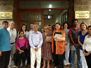 La mission reçue à la Cellule franco-indienne de recherche en science de l'eau (CEFIRSE) à Bangalore (Inde) le 17 juillet 2013
